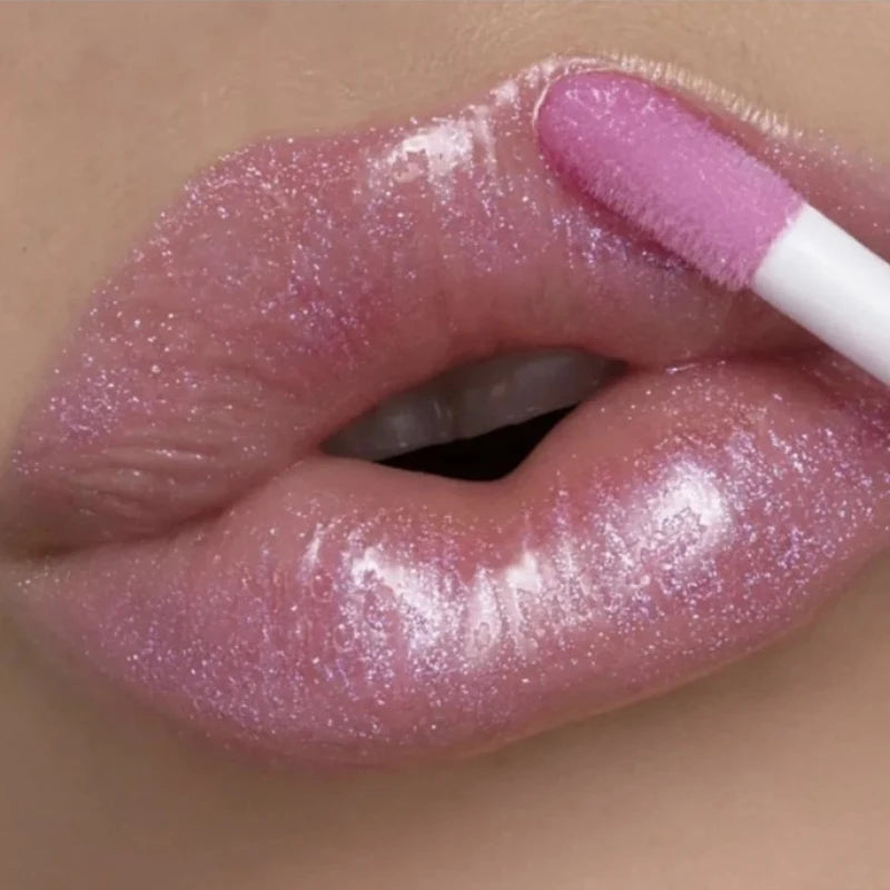 Glitter Pearlescent Lip Gloss Moisturizing Lasting Non-Stick Cup Sexy Shimmer Shine Red Liquid Lipsticks Women Makeup Cosmetics
