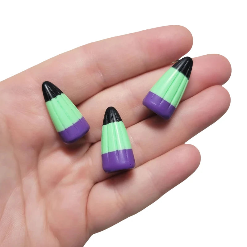 5/10Pcs Mini Resin Fake Candy Corn Miniatures, Faux Candy Corn Figurines for Home Desk DIY Craft Project Halloween Decoration
