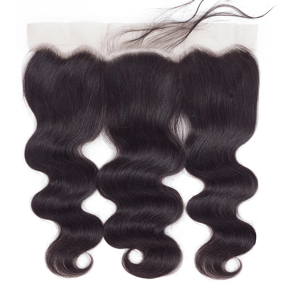 Lace Frontal Closure 13x4 Transparent Indian Human Hair Free Part Frontal Remy Hair Pre Plucked with Baby Hair Jarin Free Ship