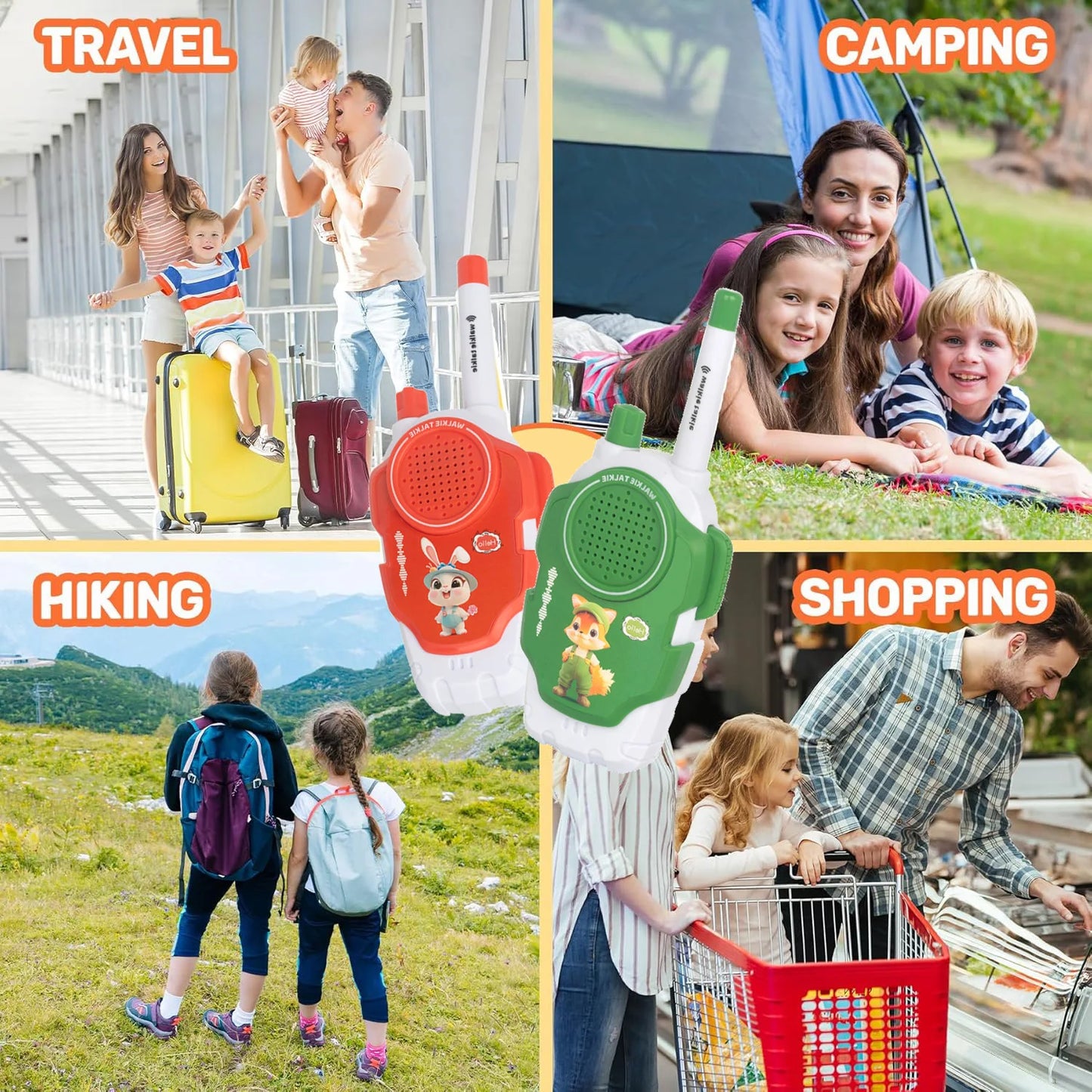 Toys for 3-12 Year Old Boys Girls, Walkie Talkies for Kids，2 Way Radio Toy  for Outside, Camping, Hiking