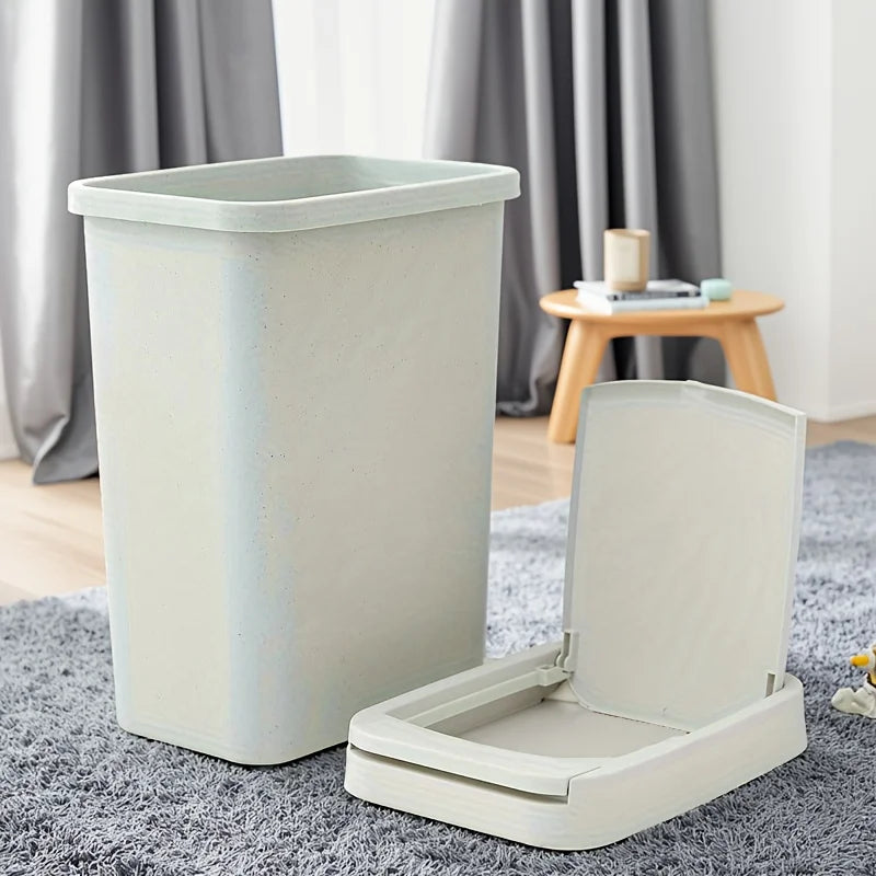 Odor Proof Diaper Pail Household Trash Can with Pop-Up Lid for Bedroom Bathroom Living Room Kitchen - Eco-Friendly Waste Bin