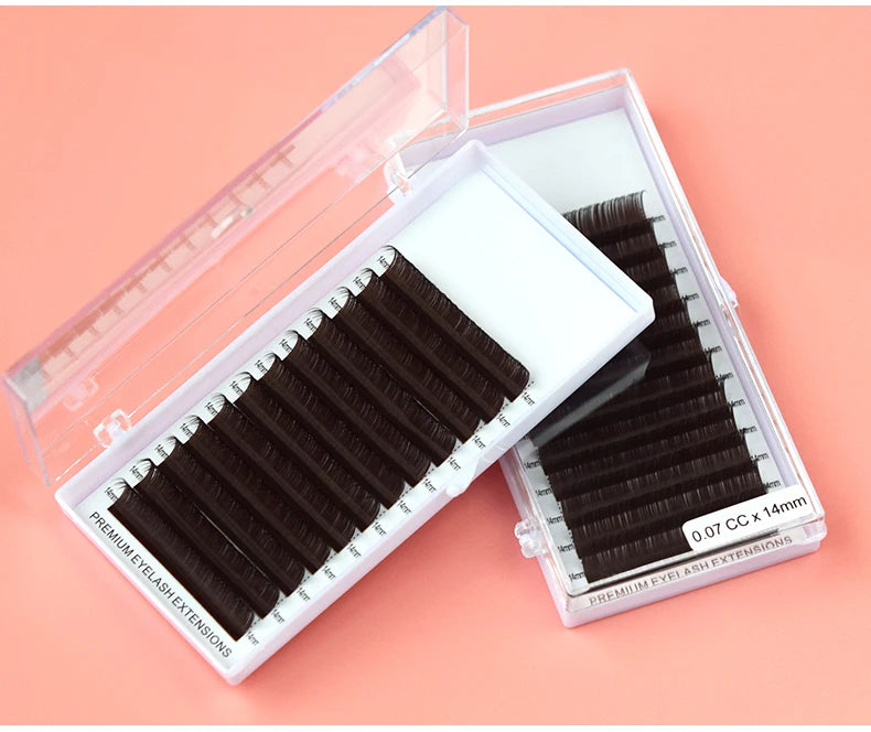 H&L SINCE 1990 12 Rowsblack brown eyelashes, double pointed eyelashes makeup tool,  professional false eyelashes