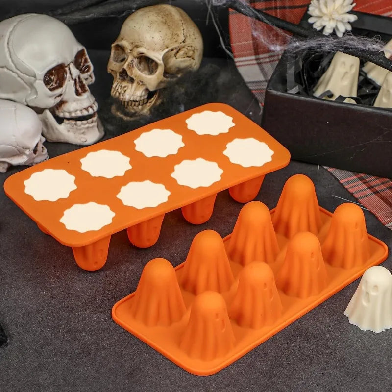 New Ghost Jello Silicone Mold Halloween Kitchen Tools Suitable for Ice Cubes, Cookies, Jelly, Chocolate Kitchen Gadgets