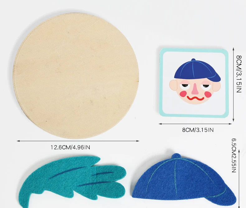 Montessori Social Emotional Boards Sensory Toys for Kids & Toddlers, Emotional Learning Activities for Boys & Girls Gift