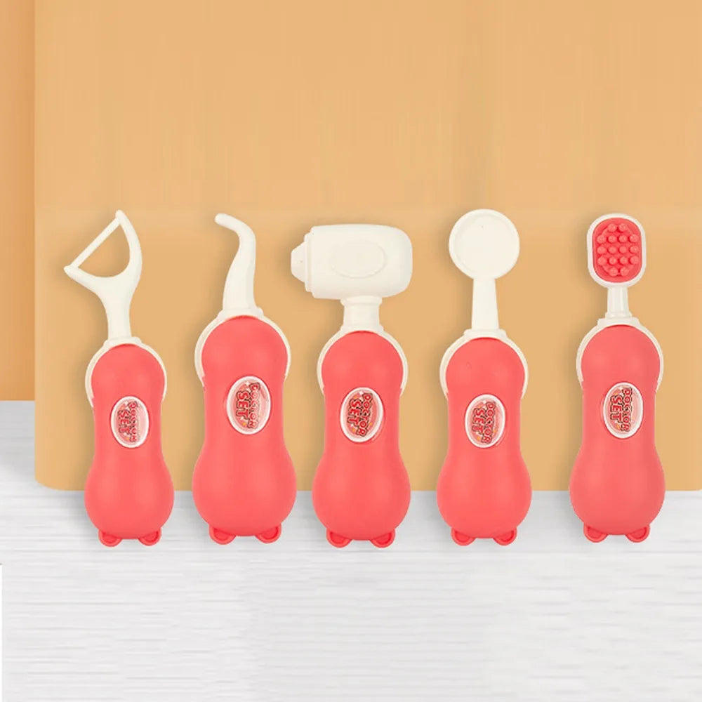 Role Playing Game Dental Doctor Toys Pretend Play Toothbrush Simulation Dentist Toy Set Interaction Early Education