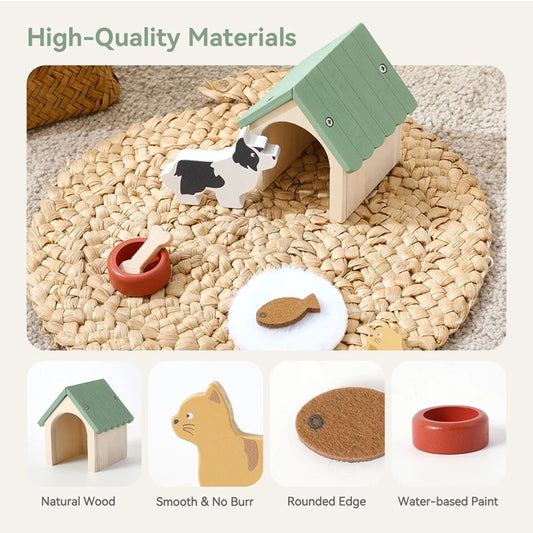 Toy House Accessories Pet Set Great Pet Play Set For Dollhouses Fun Games That Encourage Creativity And Imagination in Children