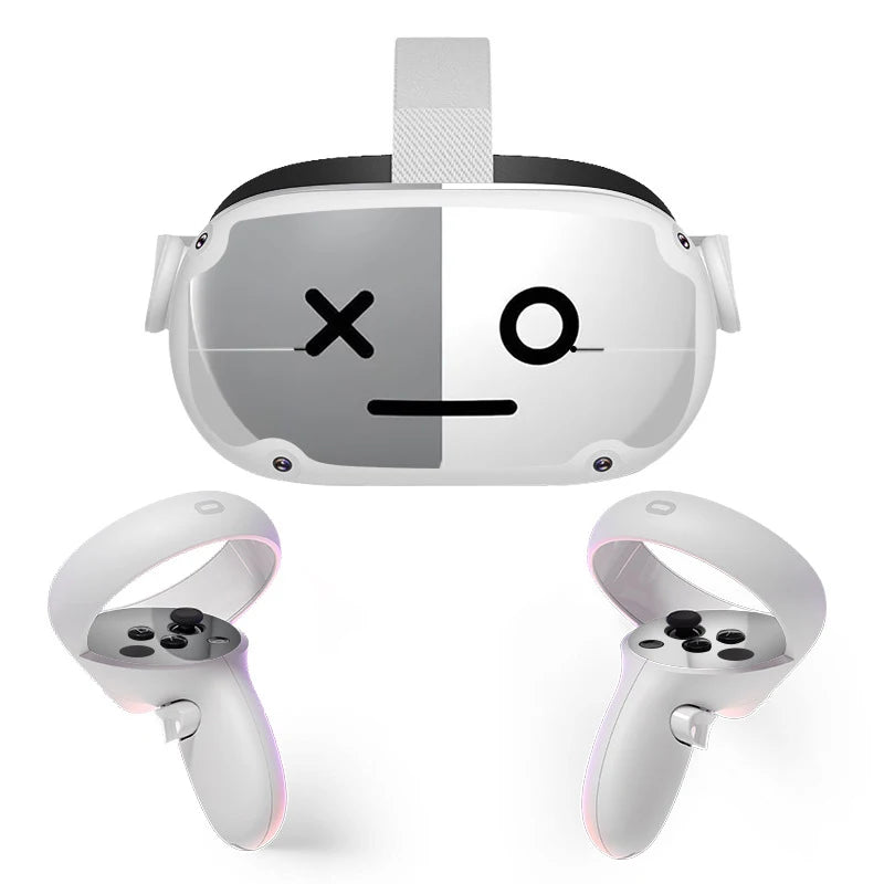 Sticker Vinyl Skin for Oculus Quest 2 VR Headset Controller  PVC Decals Halloween Pattern Wrap Cover for Meta Quest2 Accessories