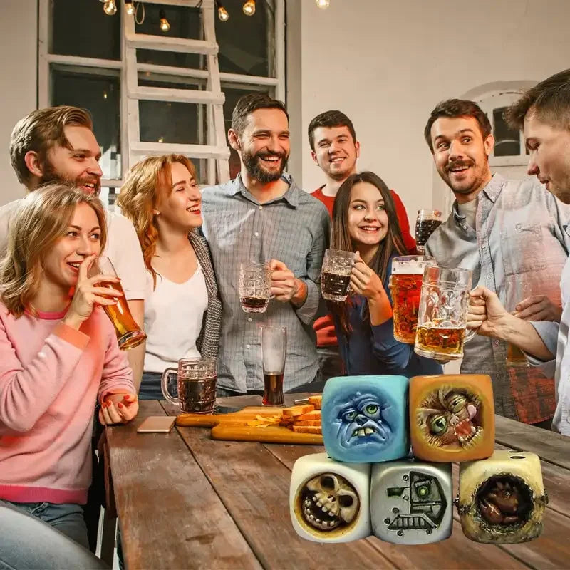 Monster Dice  Funy Monster Face Resin Dice Set  Halloween Tabletop Game Dice Set Props  Monster Dice Set for Table Games