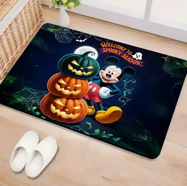 Halloween Pumpkin with Terrifying Face Door Mat Front Door Entrance Inch Welcome Mat for Garden Terrace Home Porch Decoration