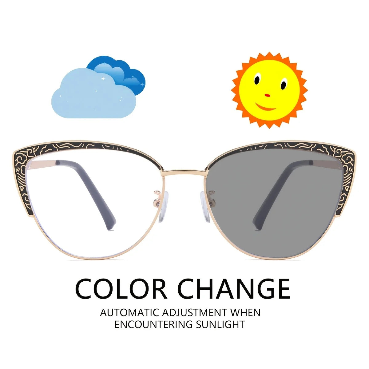 Women Photochromic Polarized Sunglasses Driving Fishing Chameleon Glasses Change Color Sun Glasses  Vision UV400 Eyewear