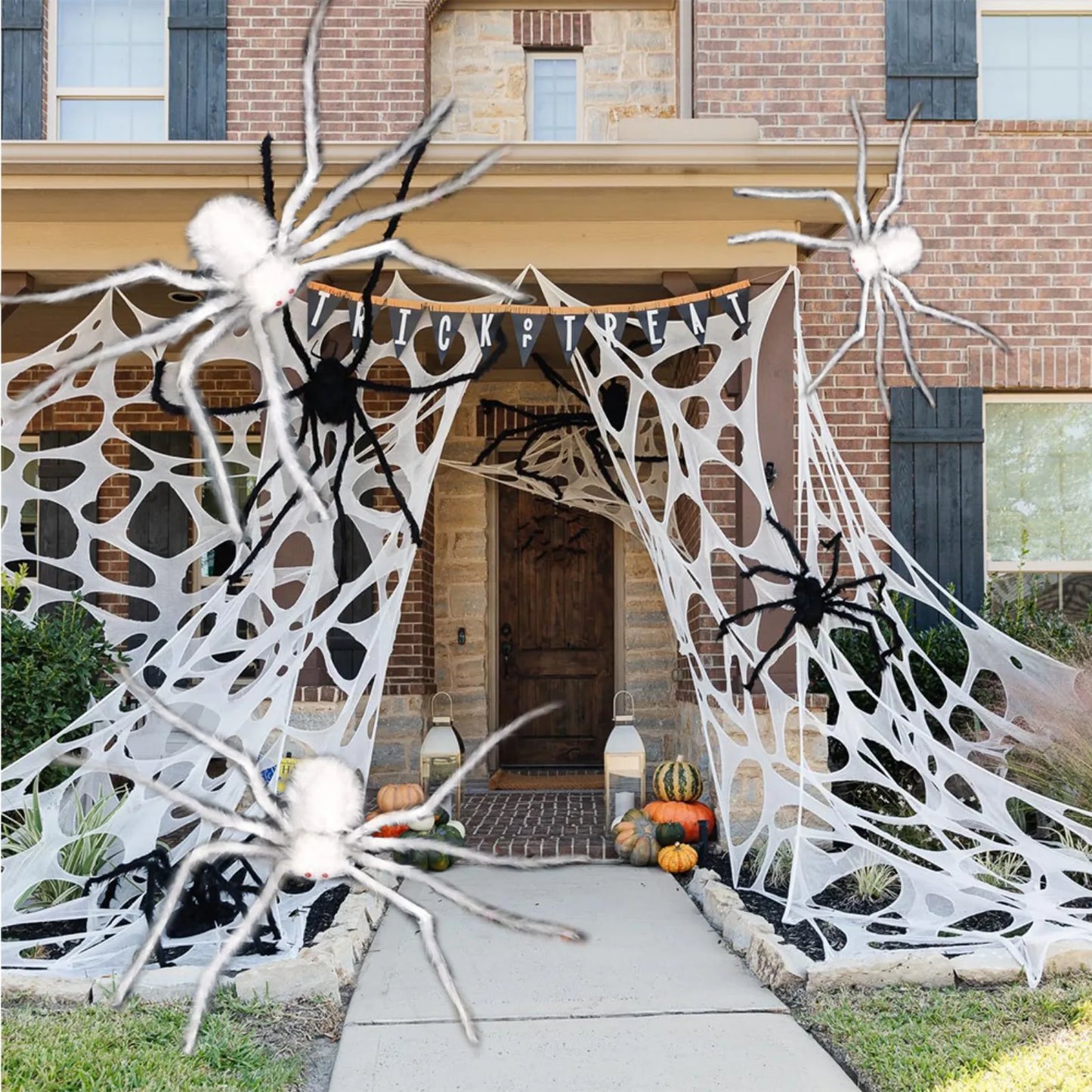 Big Plush Spider Scary Halloween Decoration Party Props Outdoor Giant Spider Decoration Outdoor Haunted House Halloween Props