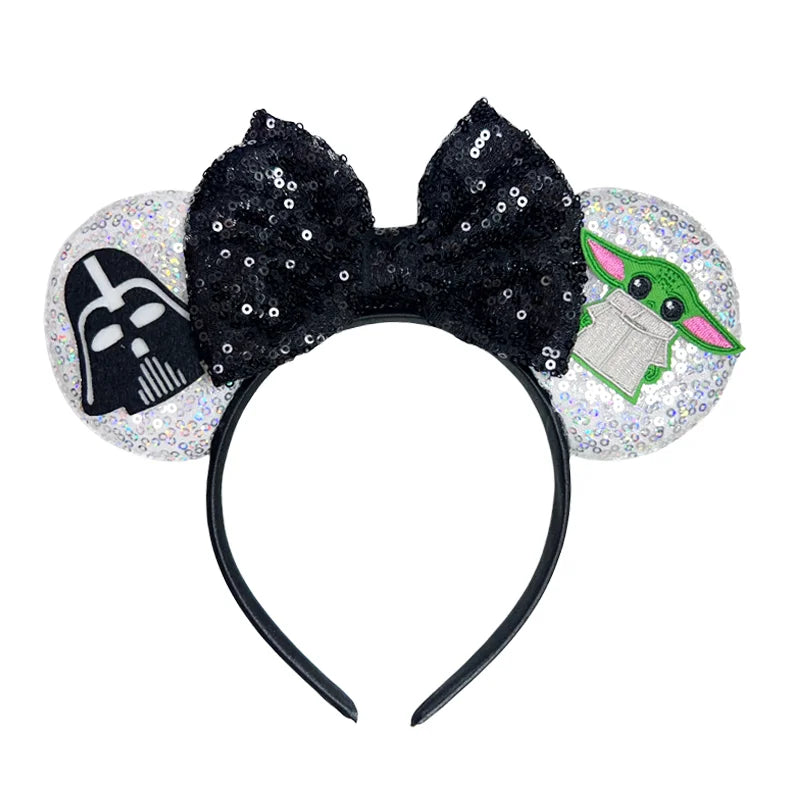 Chic Mickey Mouse Ears Headbands Women Halloween Party Cosplay Bad Guys Hairbands Girls Festival Gift Kids DIY Hair Accessories