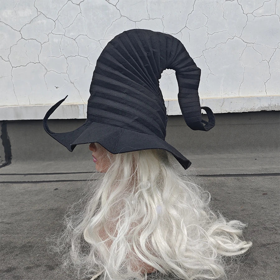 Halloween Witch Hat Classic Adult Women Black Witch Hat For Halloween Role-playing Fancy carnival Costume Party Accessory