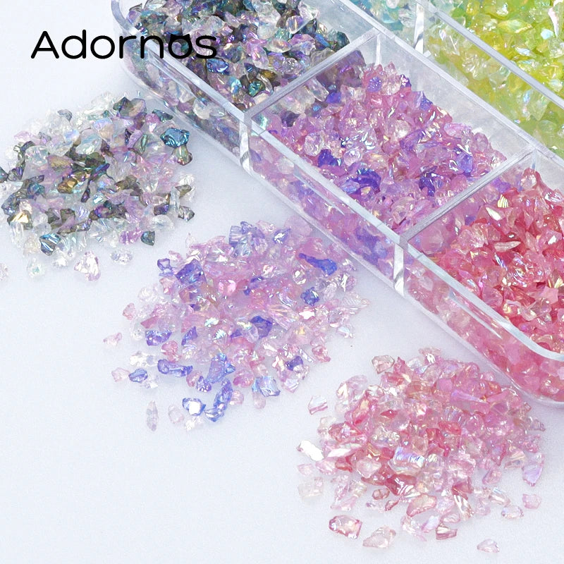 Irregular Crystal Broken Glass Stones Colorful 3D Epoxy Resin Mold Filling Crushed Stones Handmade DIY Resin Jewelry Accessories