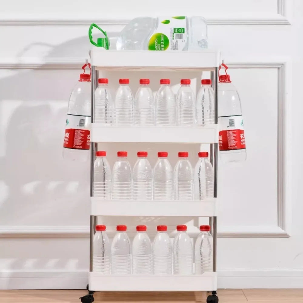 Household Seam Trolley Shelves Removable Kitchen Vegetable Spice Organizer Narrow Bathroom Storage Racks