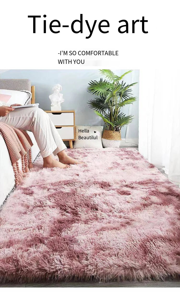 VIKAMA Fluffy Rugs Shaggy Bedroom Area Rugs Shaggy Non-Slip Rugs, Machine Washable Soft Shaggy Rugs Modern Soft Plush Rugs