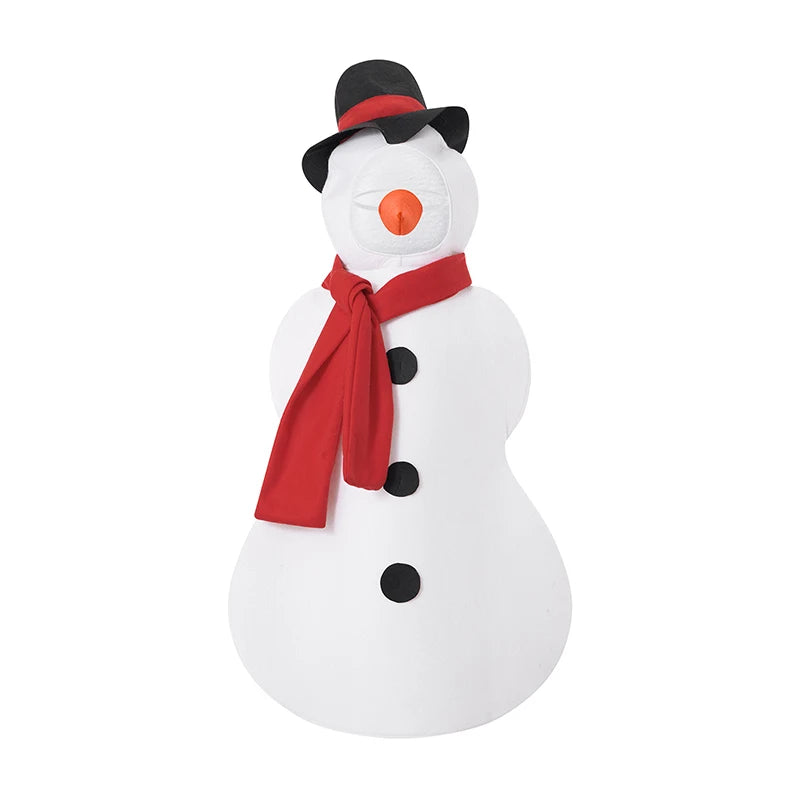 Snowman Costume Set with Sleeveless Jumpsuit Faux Nose and Scarf - 3 Piece Christmas Halloween Outfit for Kids