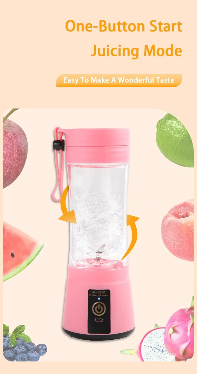 Electric Juicer Mini Portable Blender Fruit Mixers Fruit Extractors Multifunction Juice Maker Machine Blender Smoothies Mixer