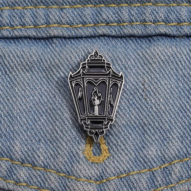 Halloween Horror Skull Enamel Pin Gothic Punk Grave Coffin Tomb Vampire Skeleton Brooches Lapel Badge Jewelry Gifts For Friends