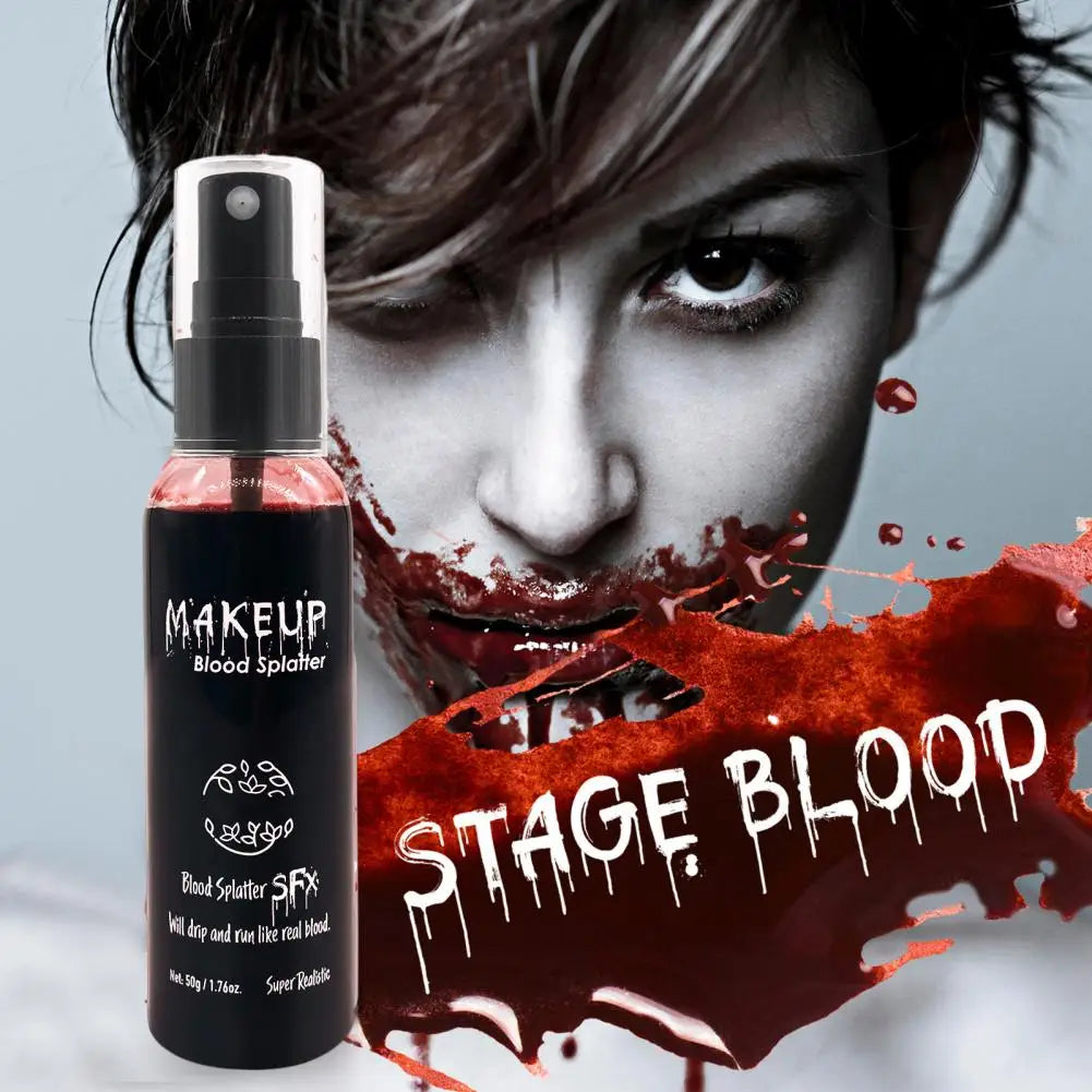 Fake Blood Spray Realistic Halloween Spray for Cosplay Makeup Washable Fake Blood for Clothes Zombie Costume Effects