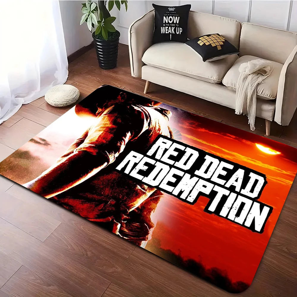 Red Dead Redemption Print Rugs Anti-slip Area Rug for Living Room Carpet Bedroom Sofa Doormat Floor Carpet Decor Mat