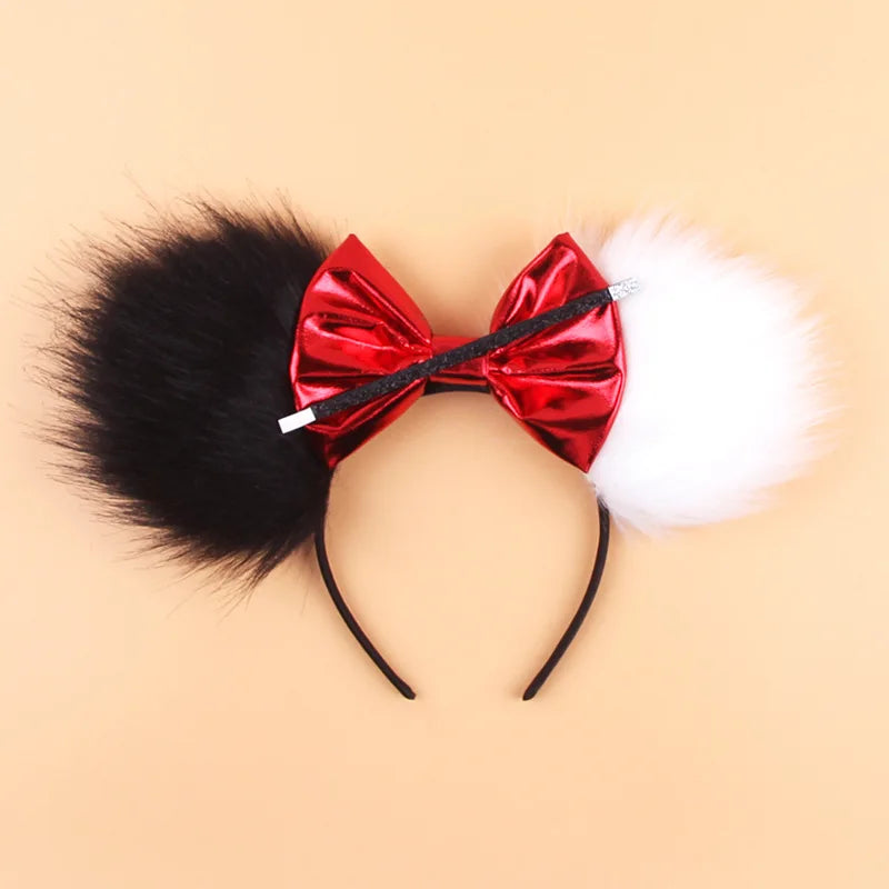 Chic Mickey Mouse Ears Headbands Women Halloween Party Cosplay Bad Guys Hairbands Girls Festival Gift Kids DIY Hair Accessories