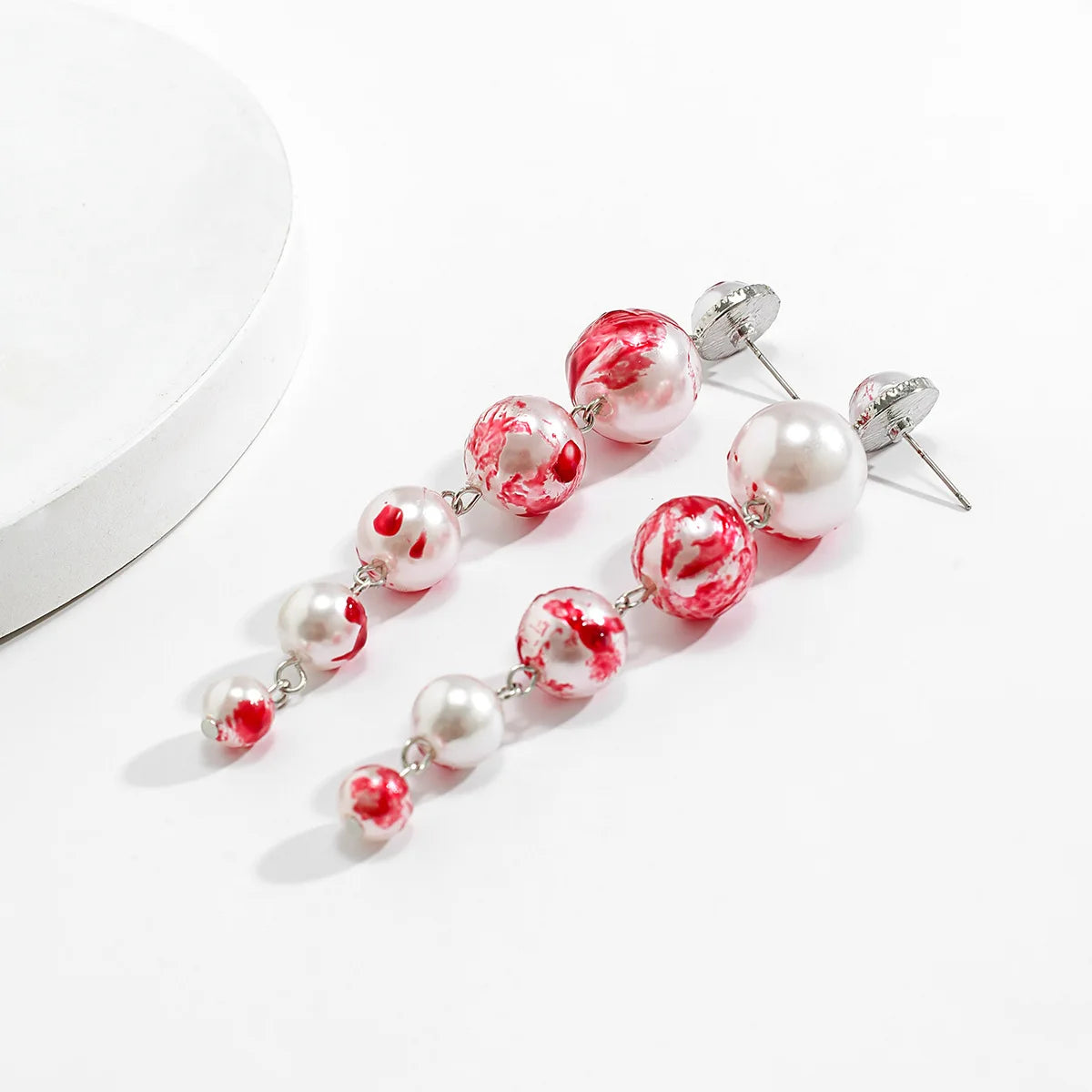 Gothic Blood Drop Fringe Necklace Choker Multi-colored Pearls Beaded Charm Fashion Halloween Party Jewelry Vampire Gifts for Her