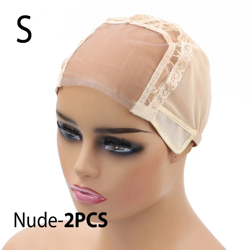 Lace Front Wig Cap For Making Wigs with Adjustable Strap Glueless Swiss Lace Net Weaving Cap to Make Wigs with Closures Frontals