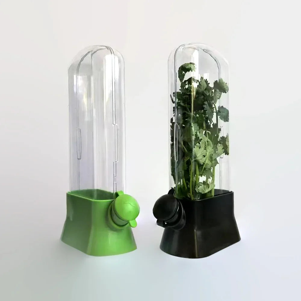 Herb Saver for Refrigerator, Vegetable Preservation Pod Bottle , Fresh 2-3weeks Herb Keeper for Cilantro Mint, Parsley Asparagus