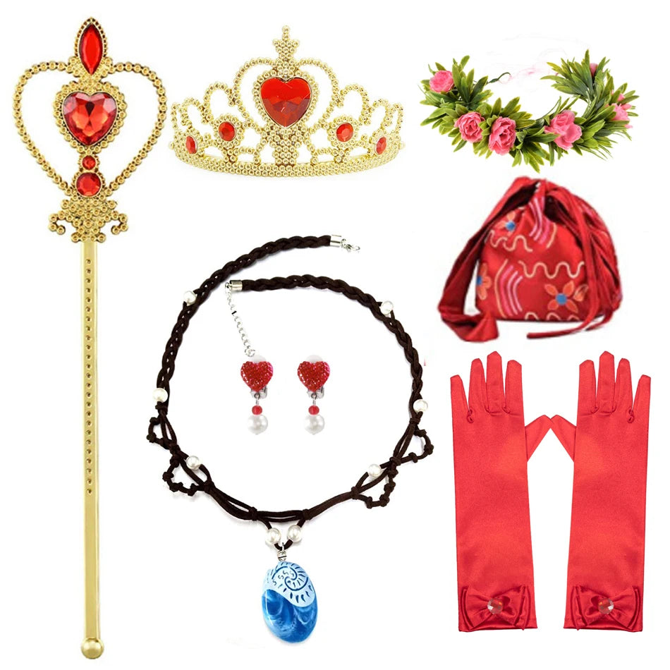 Princess Dress Girl Moana Costume Kids Beach Birthday Party Girls Halloween Outfits