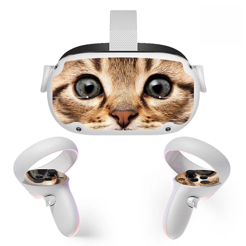 Sticker Vinyl Skin for Oculus Quest 2 VR Headset Controller  PVC Decals Halloween Pattern Wrap Cover for Meta Quest2 Accessories