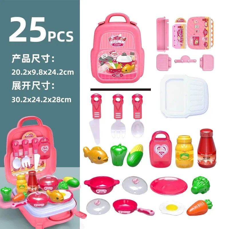 Kids Pretend Play Simulation Cooking Cosplay Toys Repair Drill Tools Cake Foods Jewelry Set Role Play Educational Toy For Kids