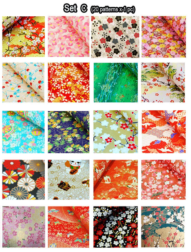 21x28cm Japanese Origami Folding Paper Handcraft Art Work Gift Wrapping Paper Packing Paper 20 Sheets