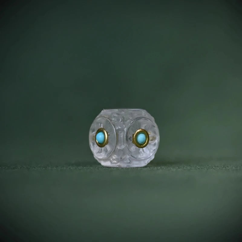 White crystal square beads