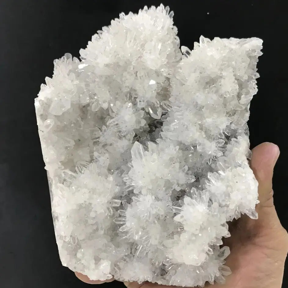 100% Natural Crystal Cluster Chrysanthemum Raw Stone Crystals Quartz Cluster Gemstone Specimen Meditation Feng Shui Home Decor