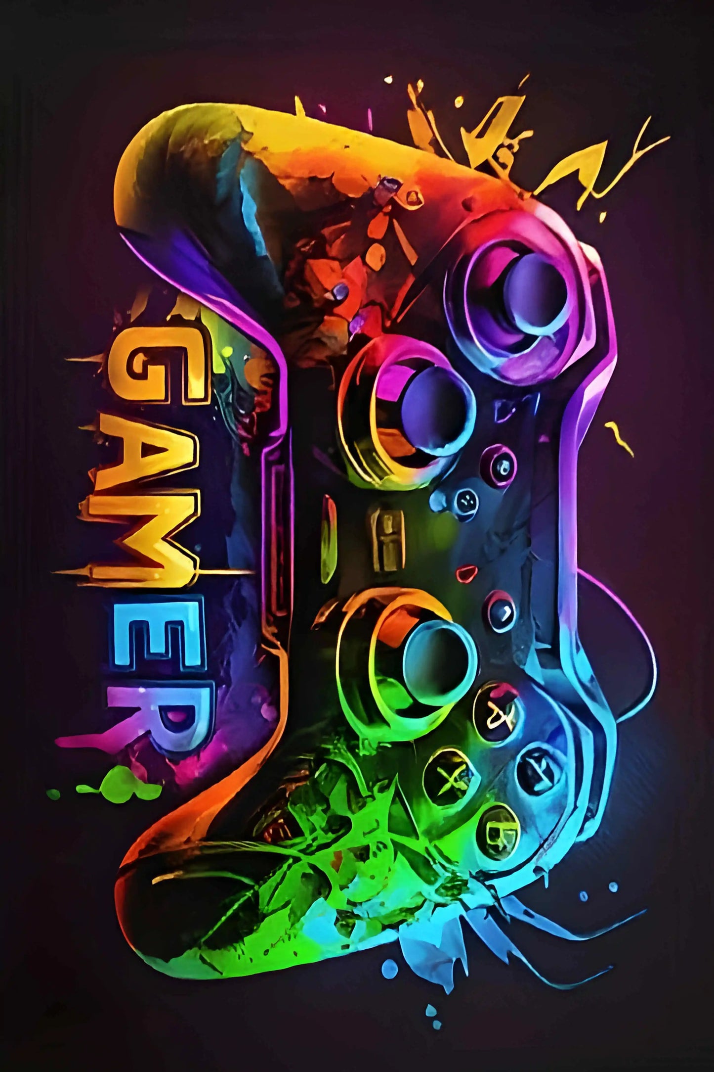 Gaming Rug for Boys Room Gamer Rug with Controller Design Carpet for Game Room Bedroom Decor Non-slip Machine Washab Mat Doormat