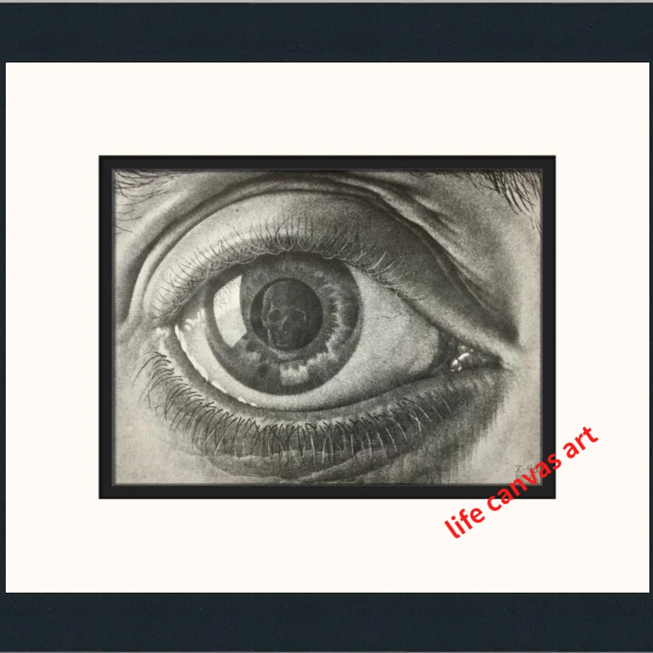 Abatract Style Artworks M.C. Escher MC Escher Eyes Rind Art Poster Canvas Painting Wall Prints Picture Living Room Home Decor