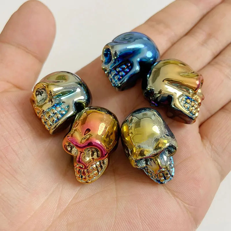 Crystal Skull Glass Carving Jewelry Quartz For Home Decoration Healing Crystals Skull Ornament Reiki Witchcraft Gifts Figurine