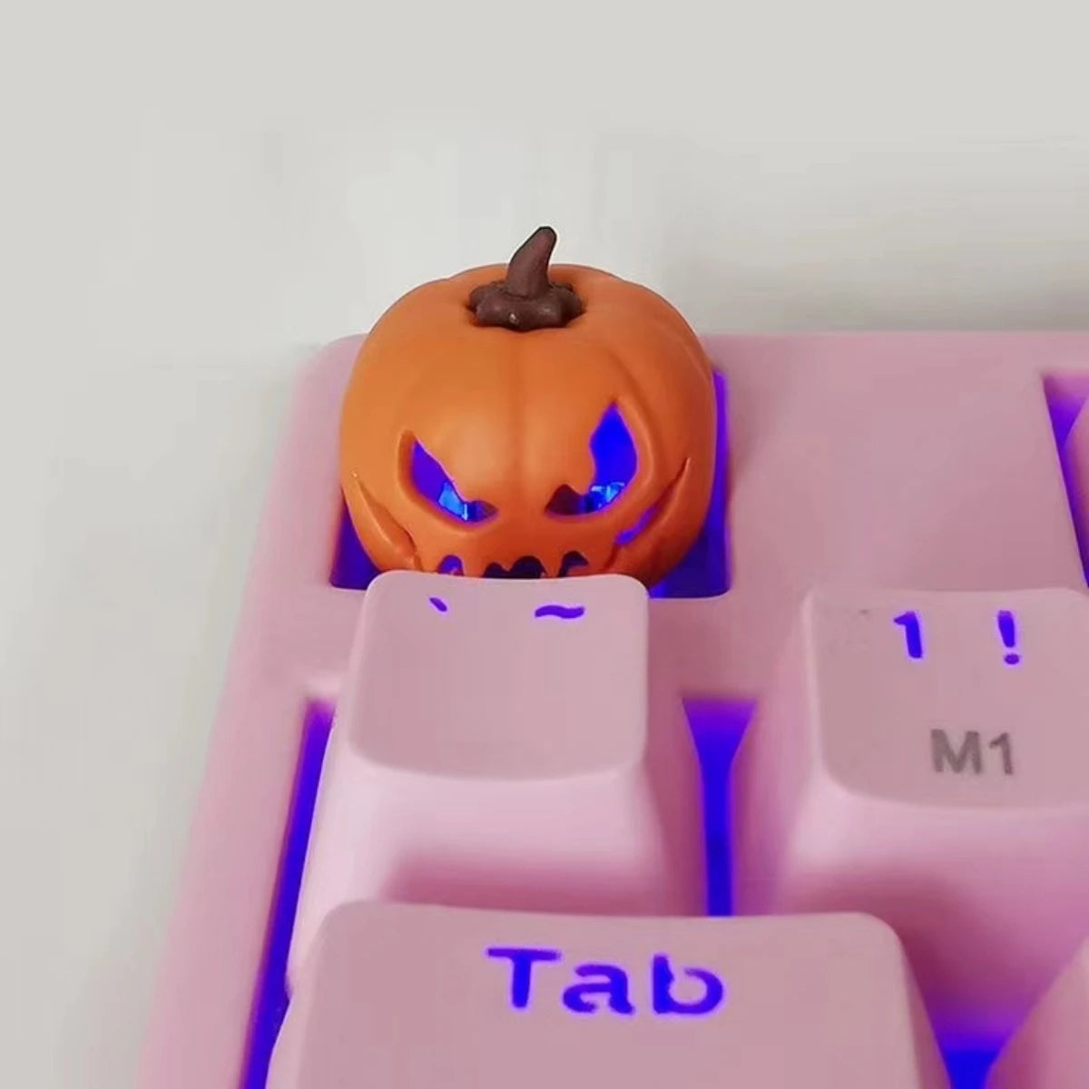 1Pcs Hot Sale Translucent Halloween Pumpkin Keycaps - Enhance Your Mechanical Keyboard Look! Accessories