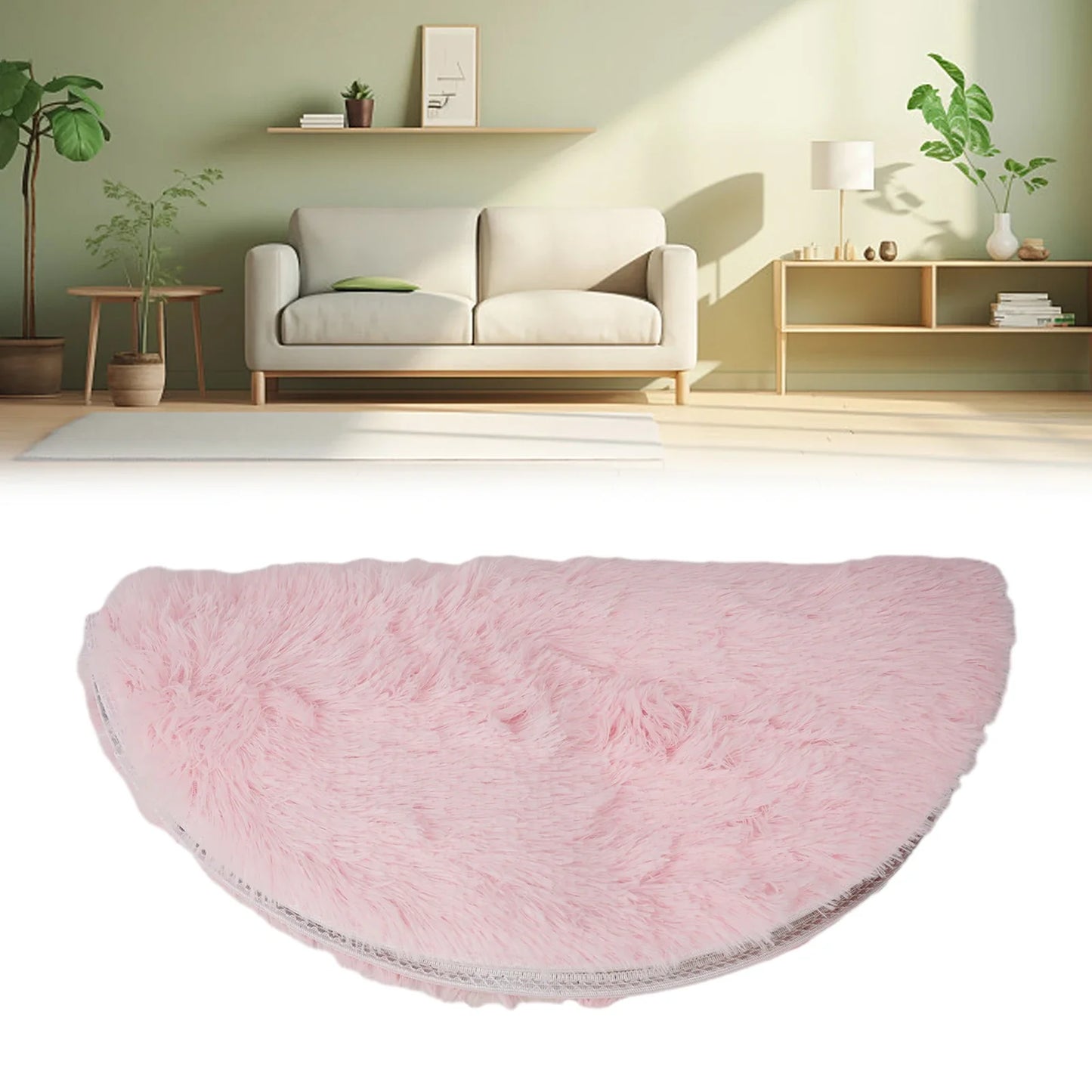 40/60/80cm Anti-Slip Round Rugs Large Shaggy Rug Super Soft Mat Living Room Bedroom Carpet Home Furnishings