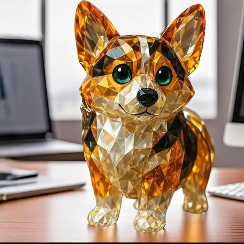 Crystal Figurine Animal Styles Collectible Figurines Handcrafted Collectibles Portable Space-Saving Sculpture For Table Desk