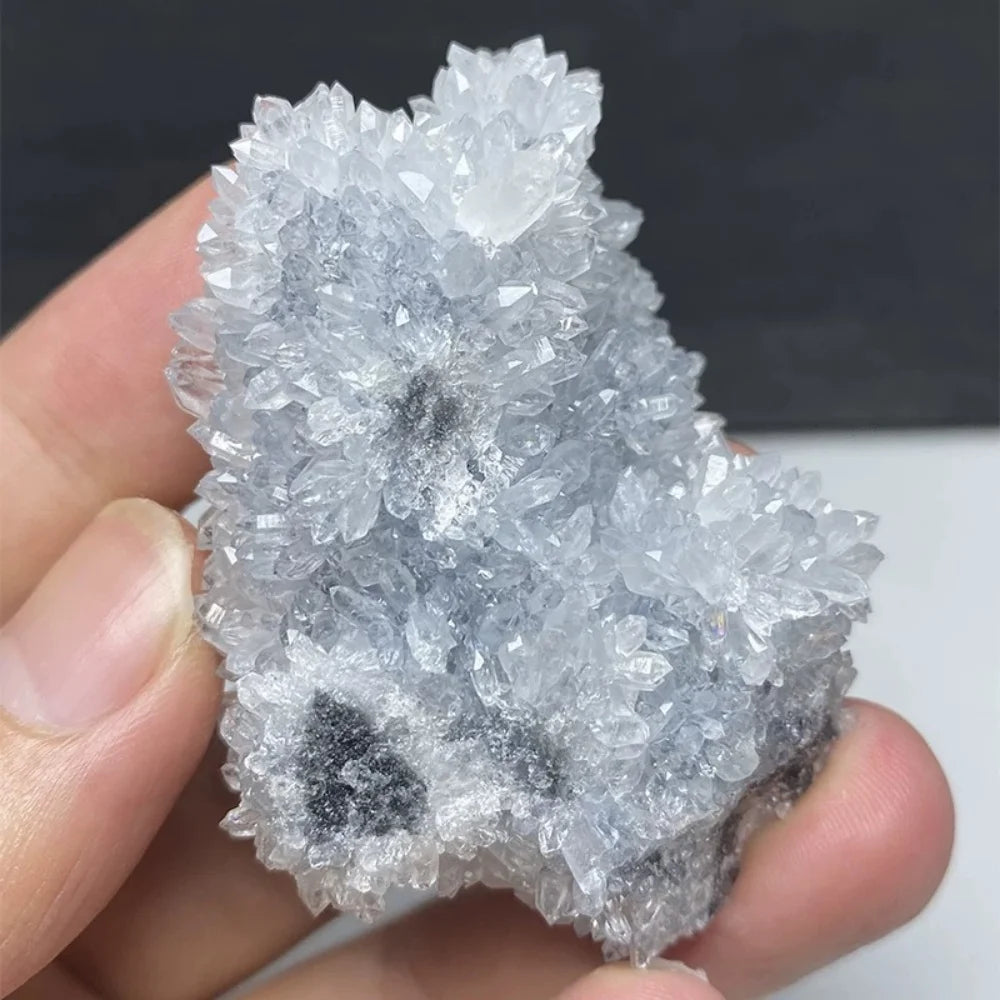 100% Natural Crystal Cluster Chrysanthemum Raw Stone Crystals Quartz Cluster Gemstone Specimen Meditation Feng Shui Home Decor