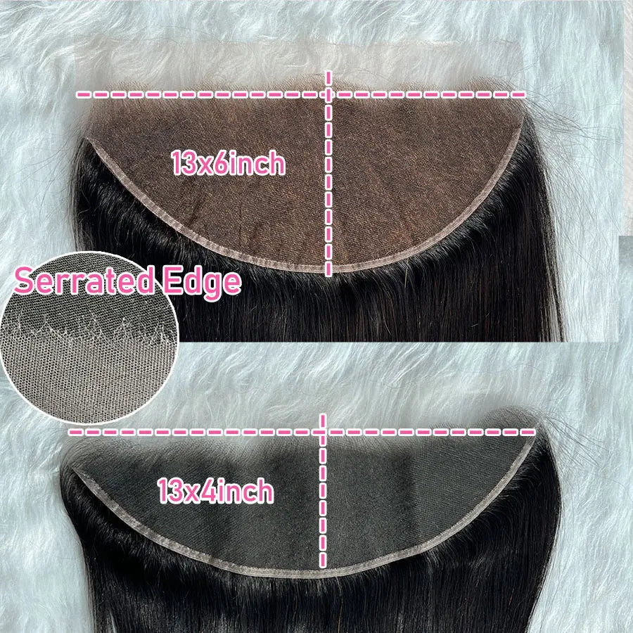 Real HD Lace Frontal Only Full 13x6 13x4 Invisible Melt Skins Lace 5x5 6x6 7x7 HD Lace Closure Human Hair Body Wave & Straight