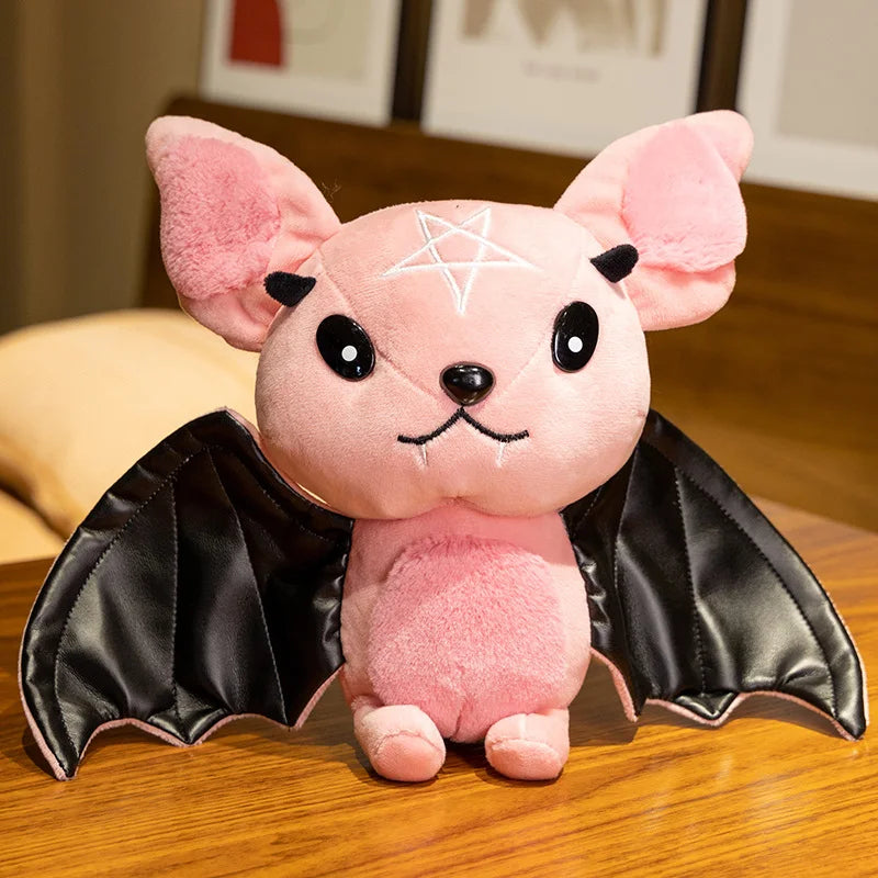 Demon Bat Halloween Plushy Four-color Demon Bat Cartoon Soft Model Kids Christmas Halloween Holiday Gifts Horror Style Home Deco