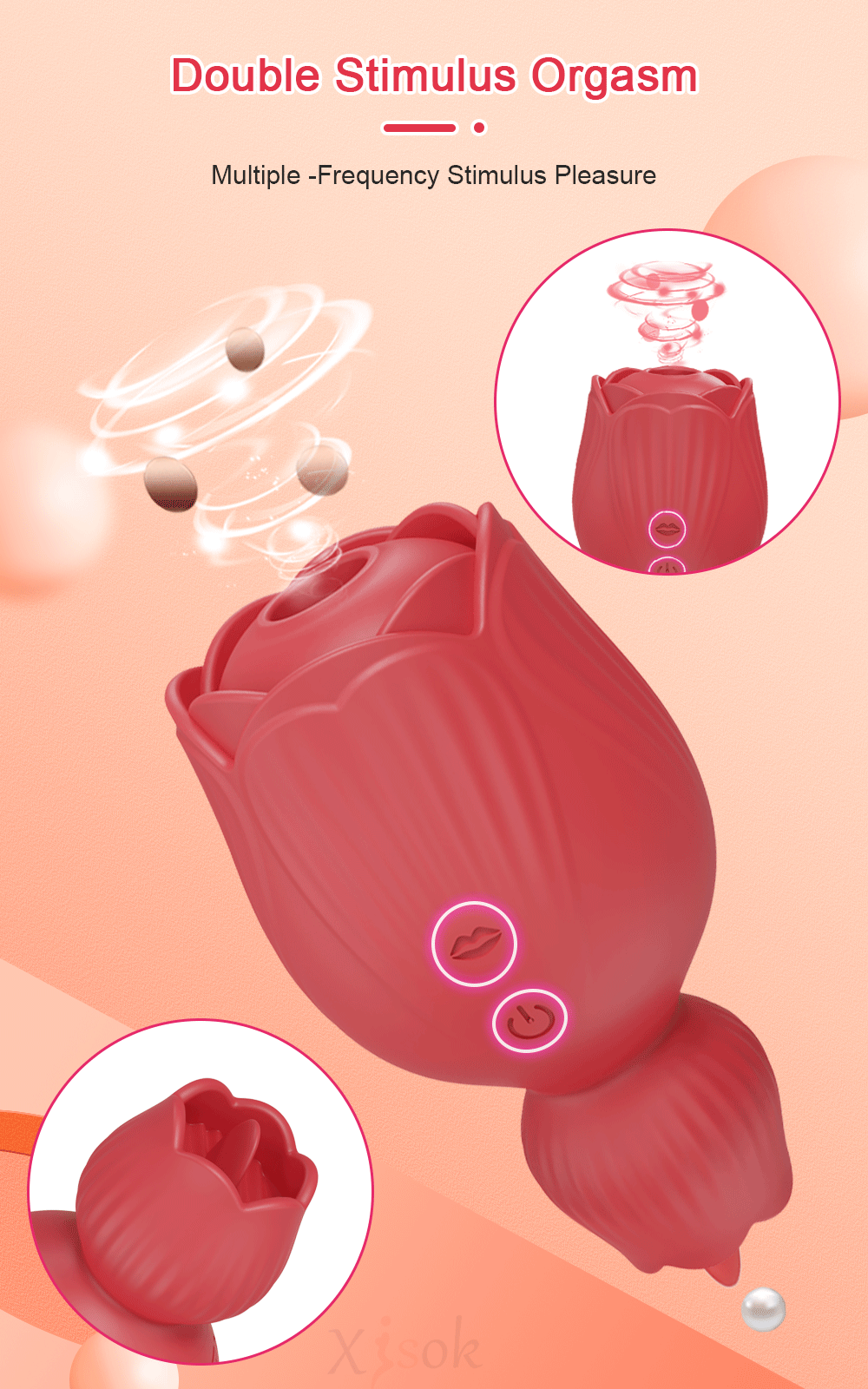 Rose-Toys Vibrator Nipple Clitoris Sucker Stimulator Vibration Masturbation Tools Women Couple Sex Toys Vibrator 18 Adult Toys