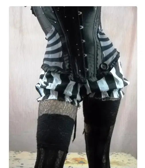 2000s Women's Clothing Fashion Bloomers Shorts Halloween Stripe Elastic Waist Short Pants Summer Casual Shorts