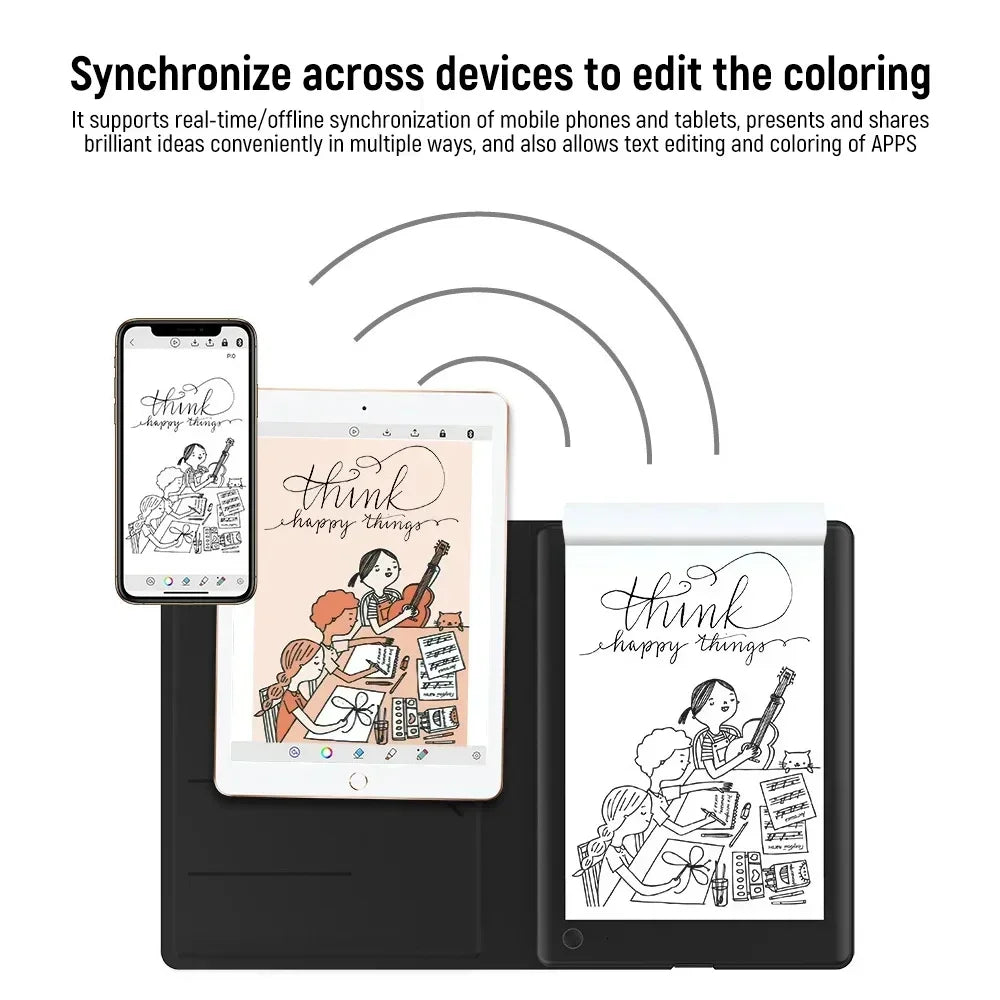 10 inch Smart Digital Board Graffiti Painting Pad Board Art Work Office Creative Smart  Bluetooth Notebook Writing Board