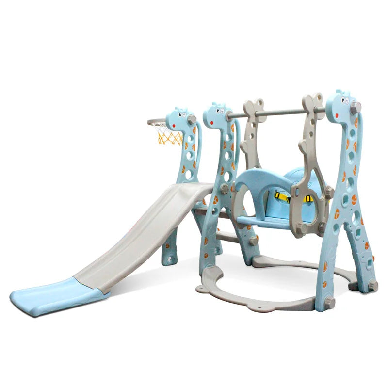 Household Children's Toys Slide Indoor Outdoor  Family Playground  Props Cartoon Giraffe Combination Swing Toys Gift for Kids