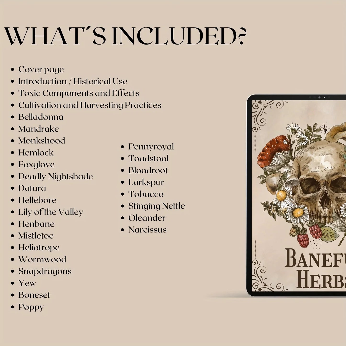 An Ultimate Poison Handbook - Discover the Secrets of Herbs in This Beautiful Set, Featuring Plant Illustrations, Herbal Healing