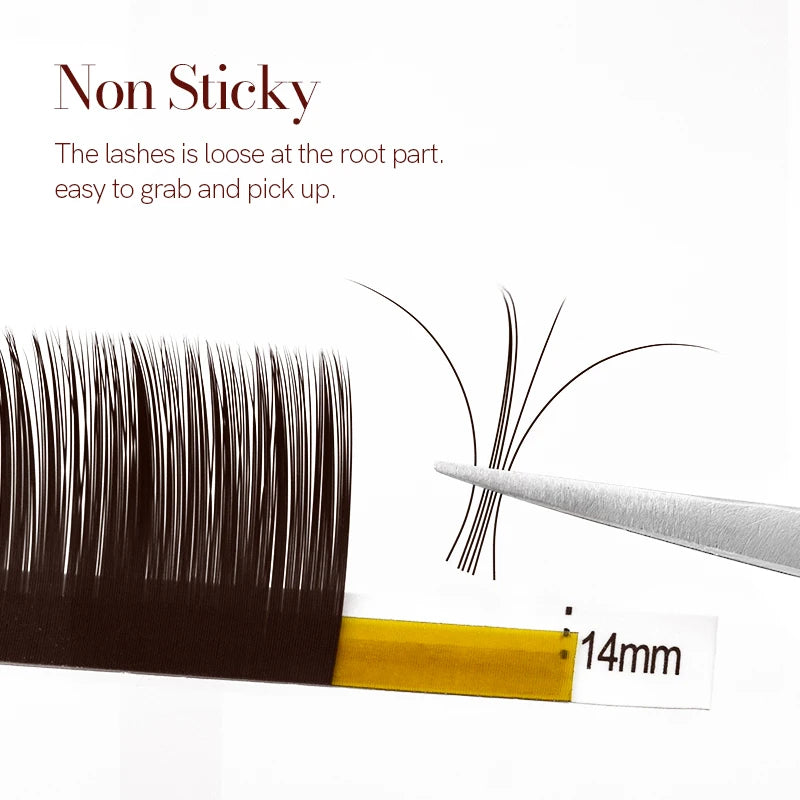 H&L SINCE 1990 12 Rowsblack brown eyelashes, double pointed eyelashes makeup tool,  professional false eyelashes